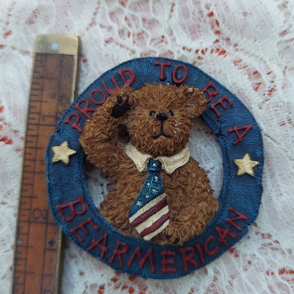 Boyds Bears Patriotic Brooch or Pin Teddy Bear  Proud to Bearamerican